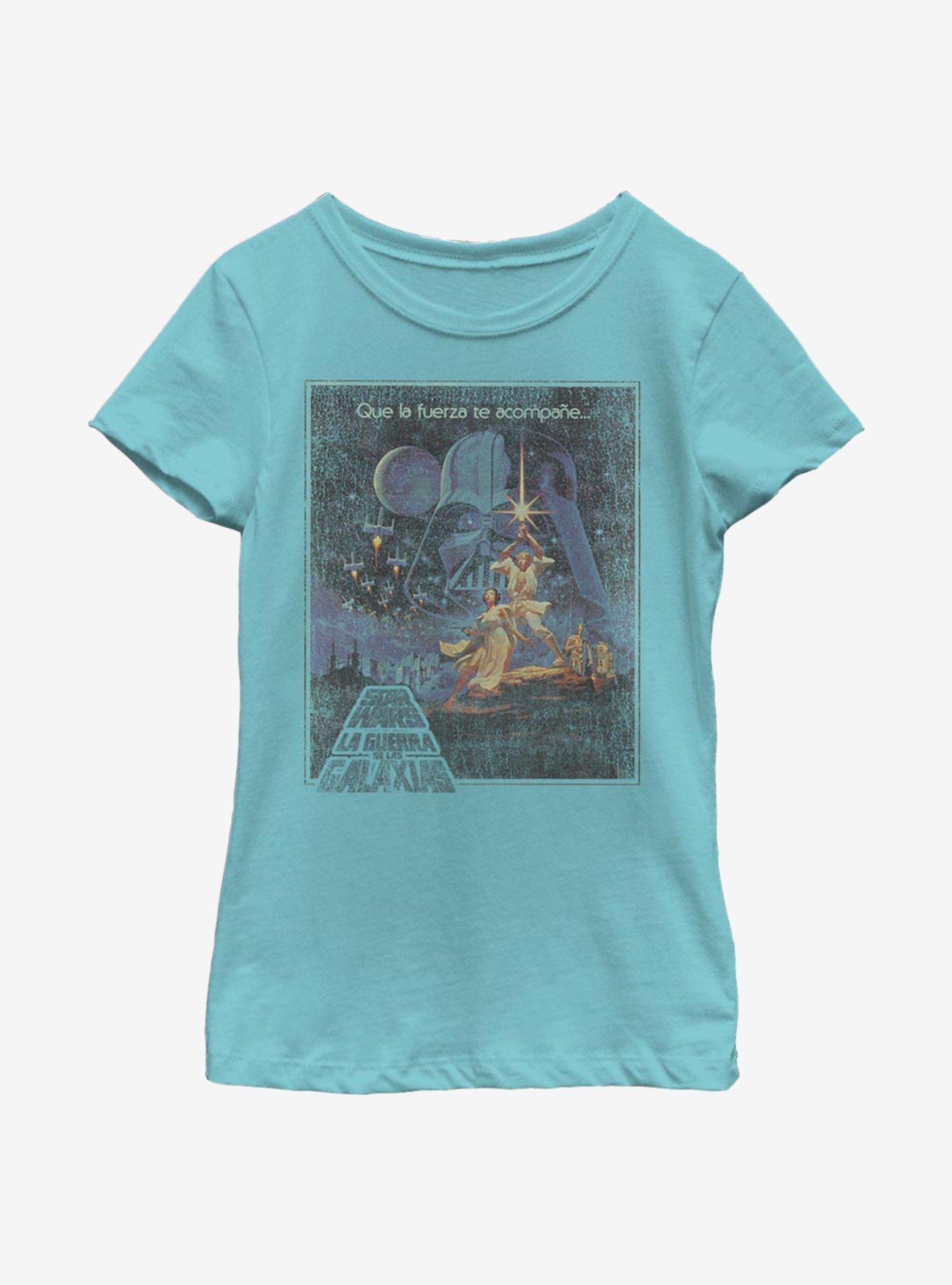 Star Wars Que La Fuerze Te Acompane Youth Girls T-Shirt, TAHI BLUE, hi-res