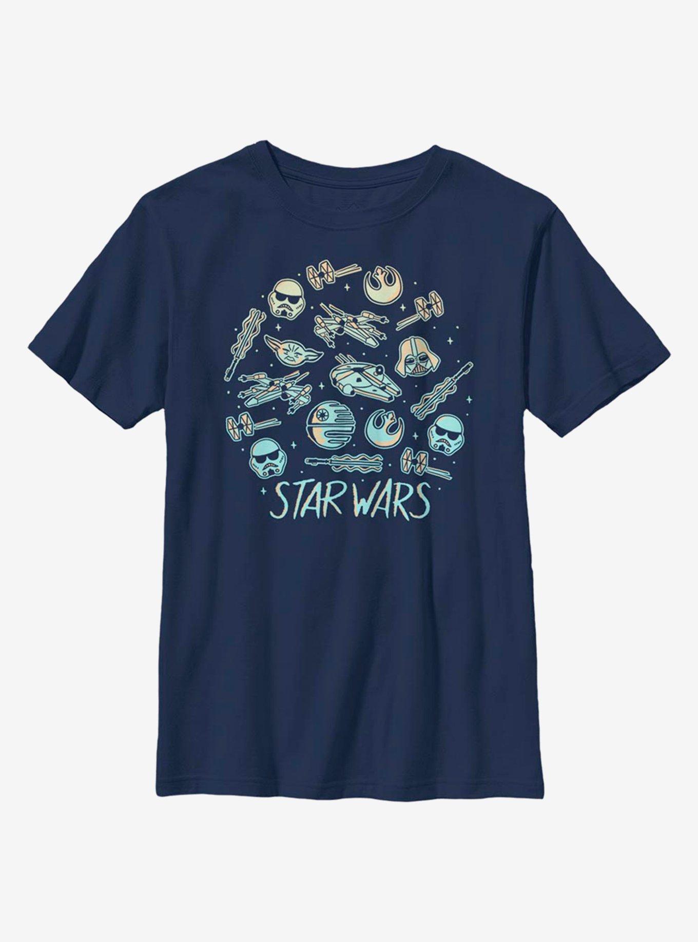 Star Wars Doodle Circle Youth T-Shirt, , hi-res