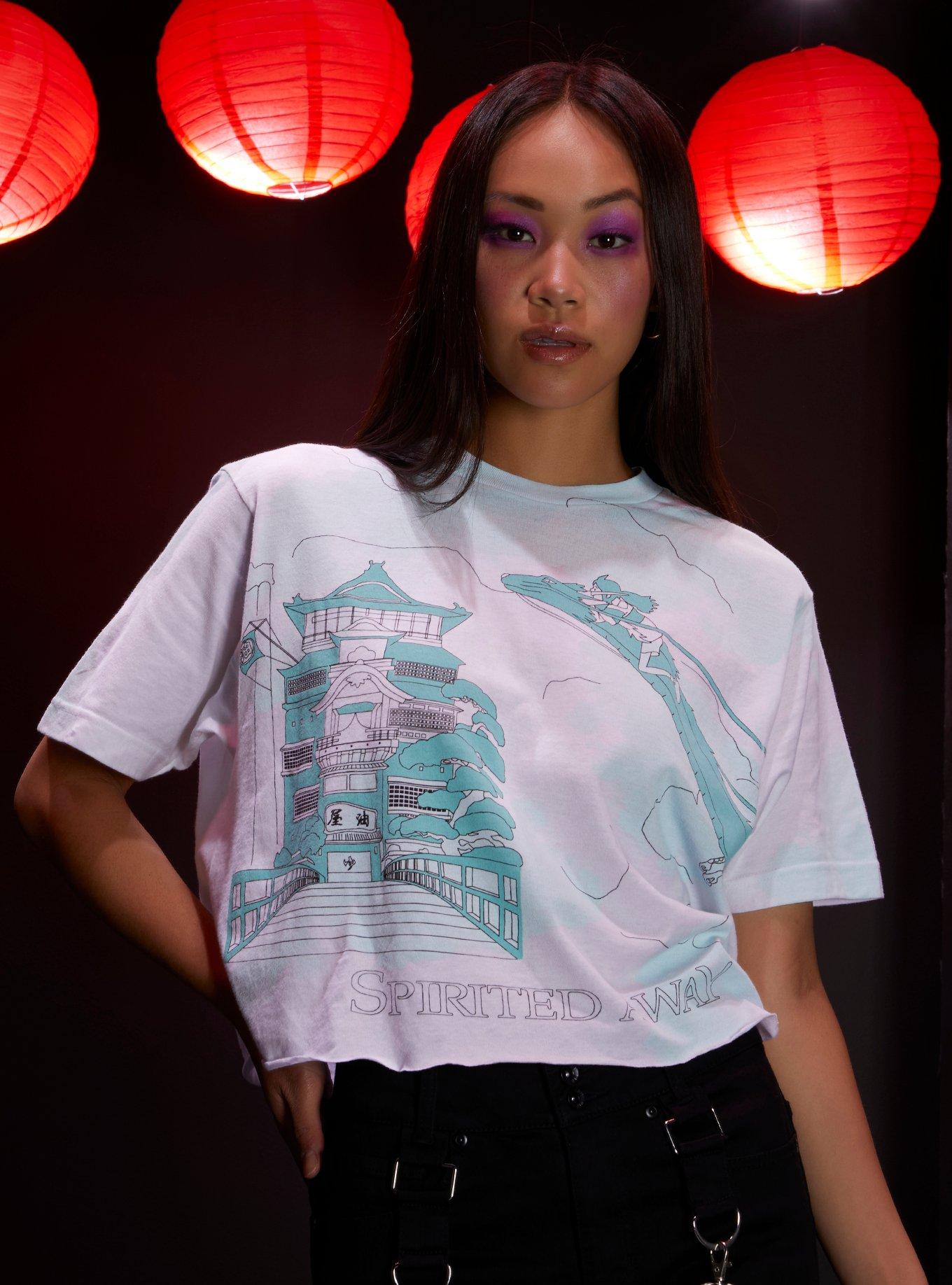 Studio Ghibli Spirited Away Teal Girls Crop T-Shirt, MINT, hi-res