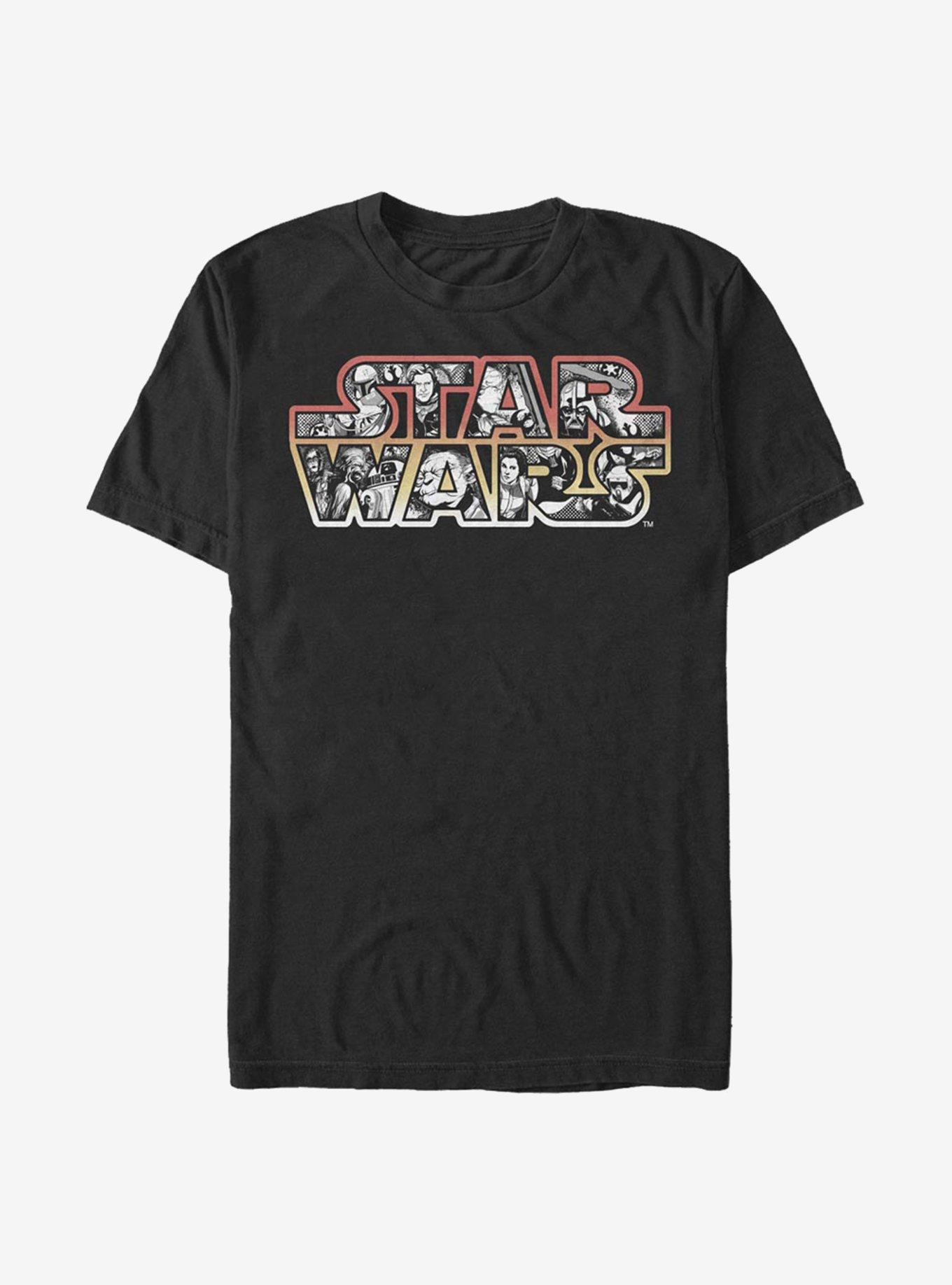 Star Wars Comic Logo Fill T-Shirt, , hi-res