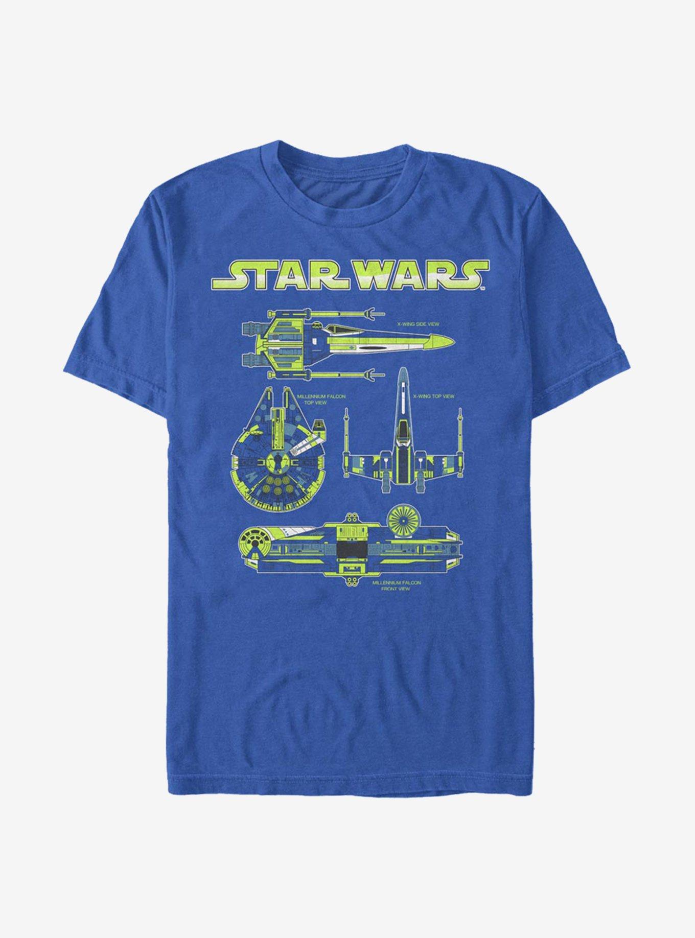 Star Wars Ship Spec T-Shirt, ROYAL, hi-res