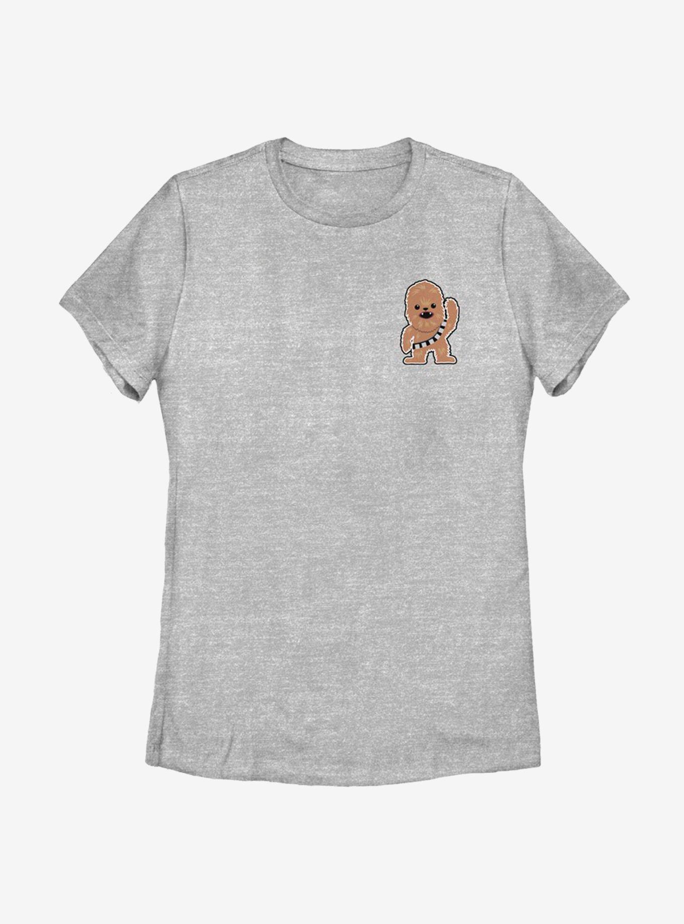 Star Wars Chewie Cutie Patch Womens T-Shirt, ATH HTR, hi-res