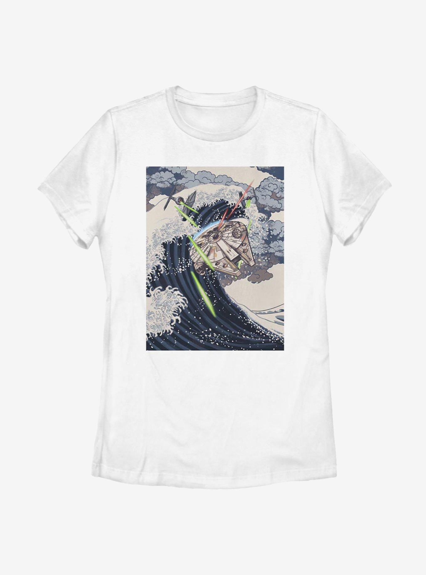 Star Wars Space Wave Womens T-Shirt, WHITE, hi-res view 1