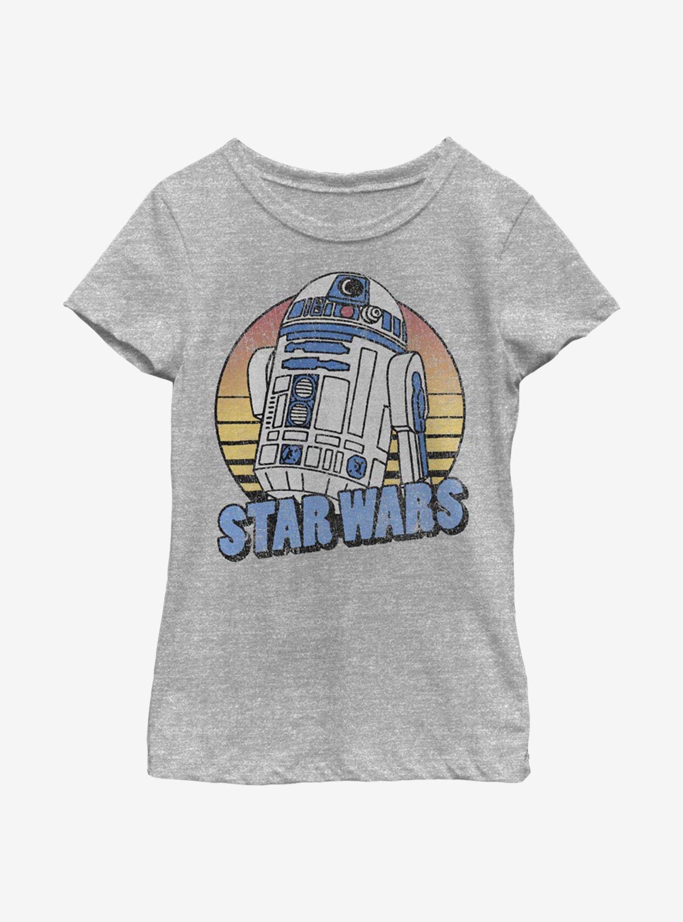 Star Wars R2-D2 Cartoon Youth Girls T-Shirt, ATH HTR, hi-res
