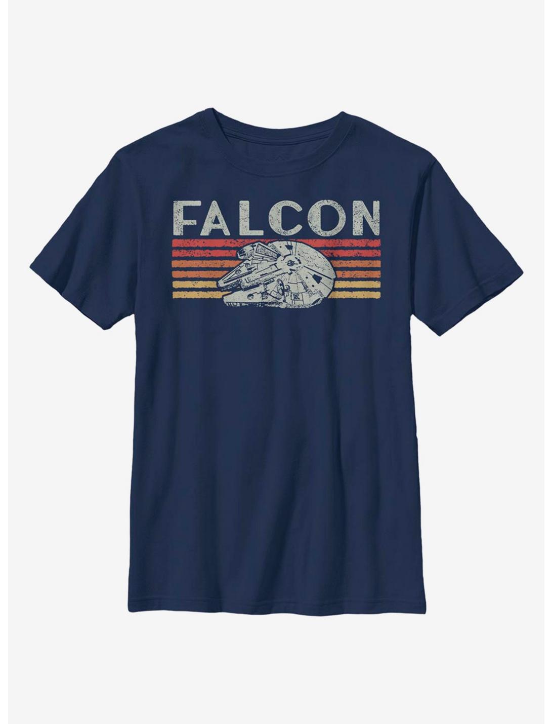 Star Wars Falcon Flies Youth T-Shirt, NAVY, hi-res