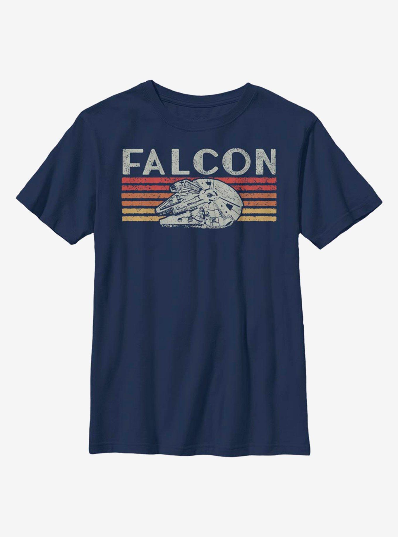 Star Wars Falcon Flies Youth T-Shirt, NAVY, hi-res