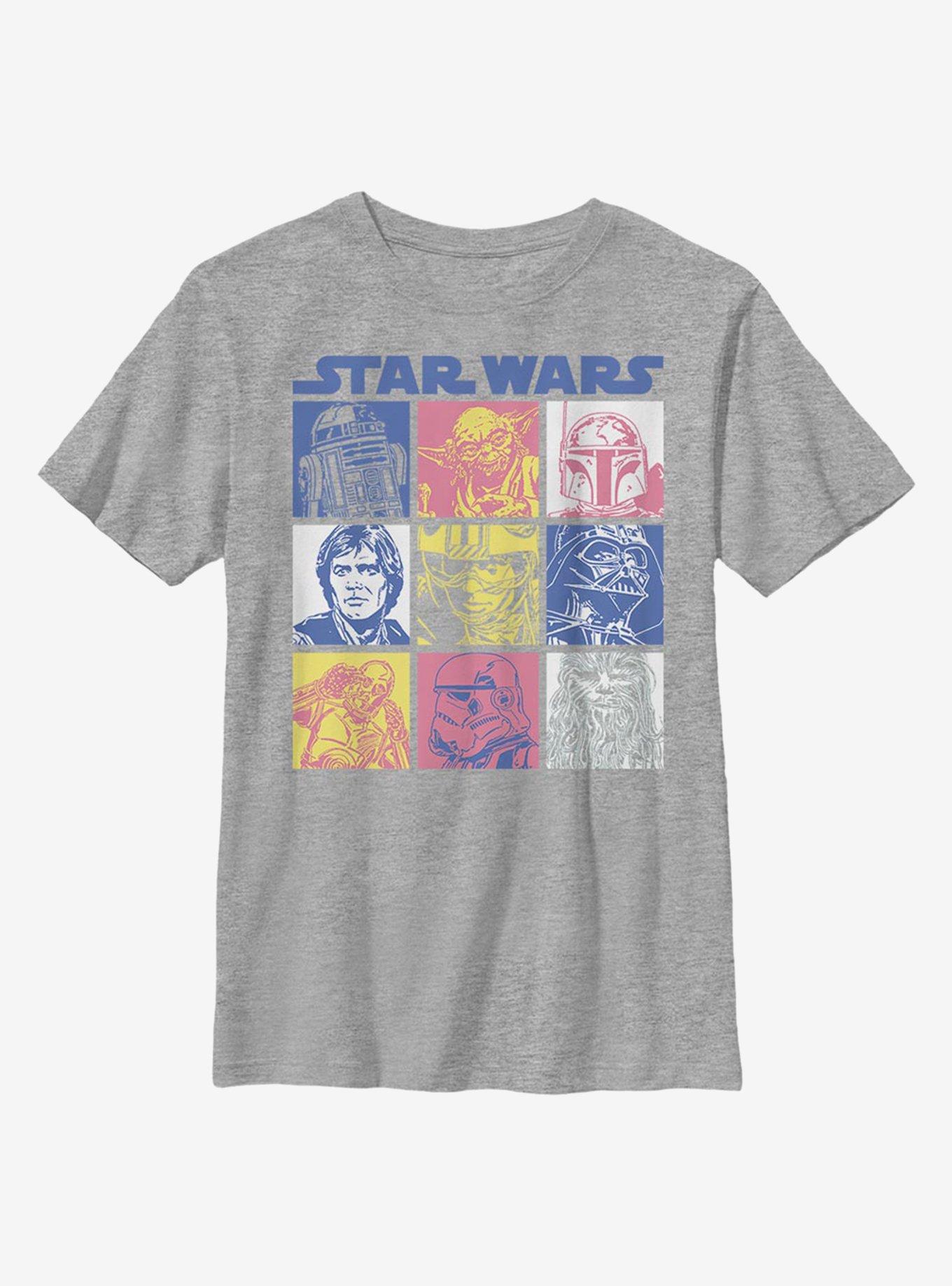 Star Wars Pastel Ninebox Youth T-Shirt, ATH HTR, hi-res
