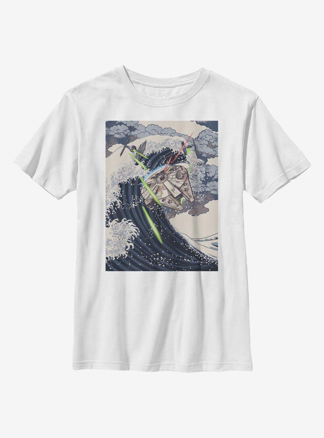 Star Wars Space Wave Youth T-Shirt, WHITE, hi-res