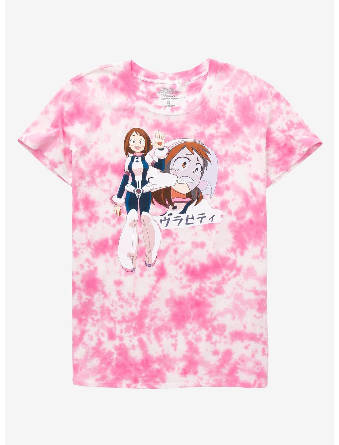 My Hero Academia Ochaco Uraraka Tie-Dye Boyfriend Fit Girls T-Shirt, MULTI, hi-res