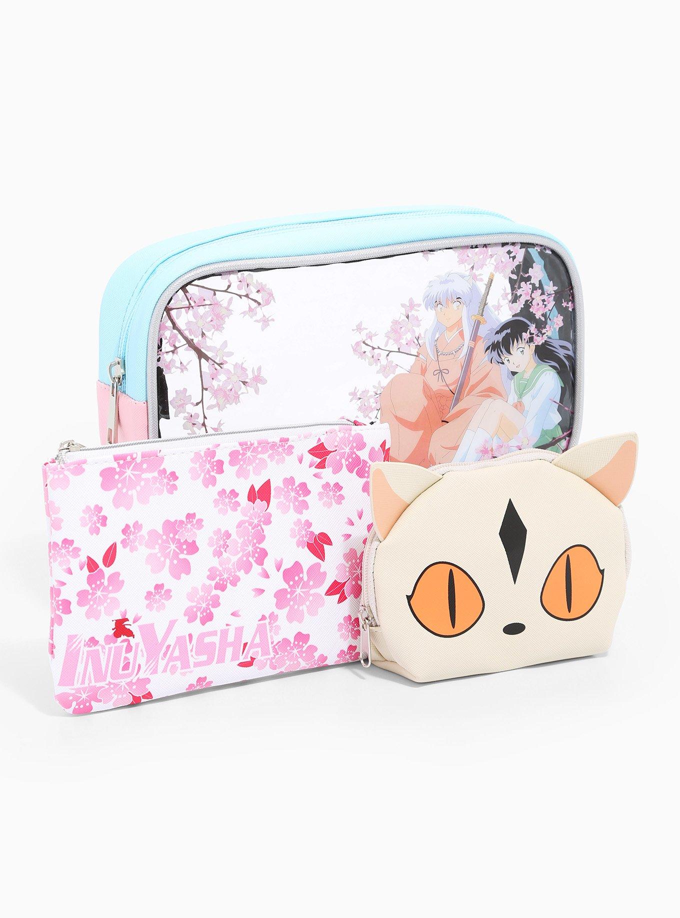 InuYasha Sakura Flowers Cosmetic Bag Set - BoxLunch Exclusive, , hi-res
