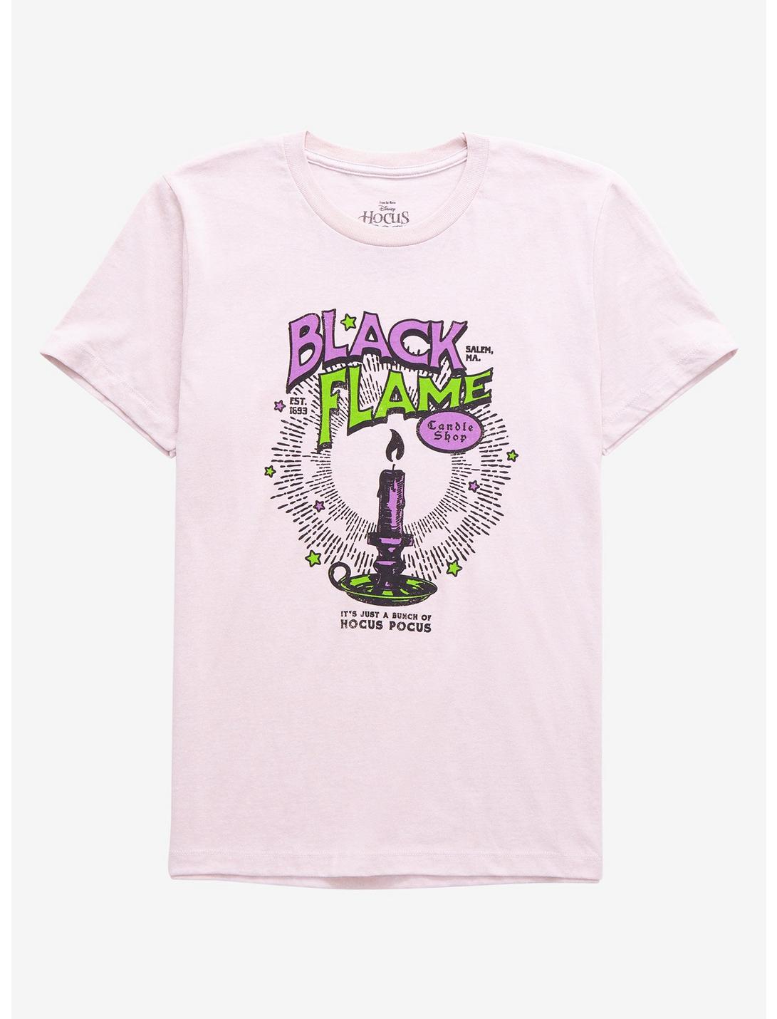 Disney Hocus Pocus Black Flame Candle Shop Women’s T-Shirt - BoxLunch Exclusive, LILAC, hi-res