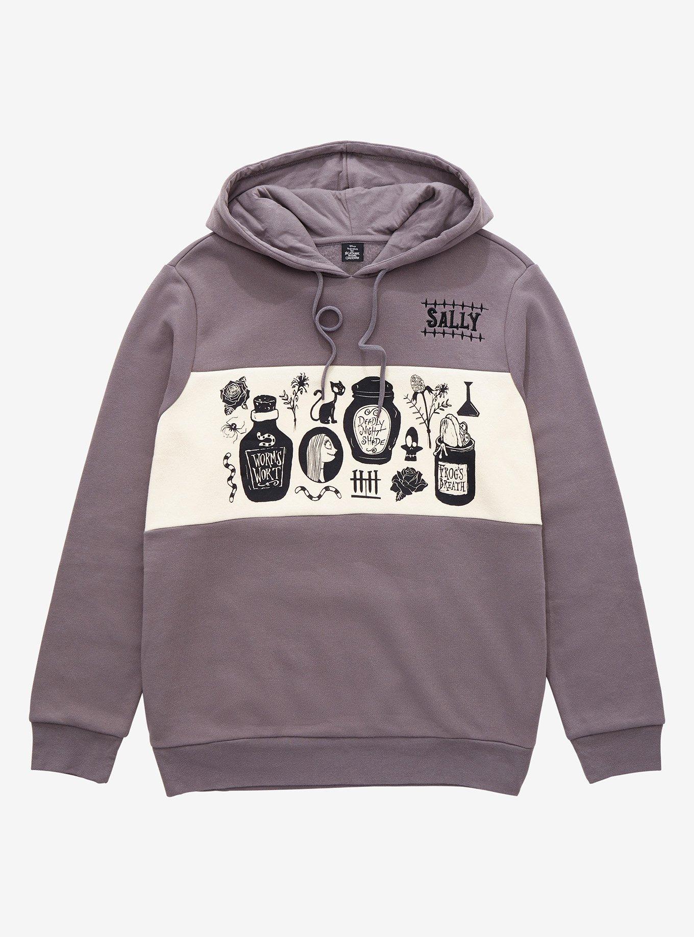 Disney The Nightmare Before Christmas Sally's Poison Jars Hoodie - BoxLunch Exclusive, GREY, hi-res