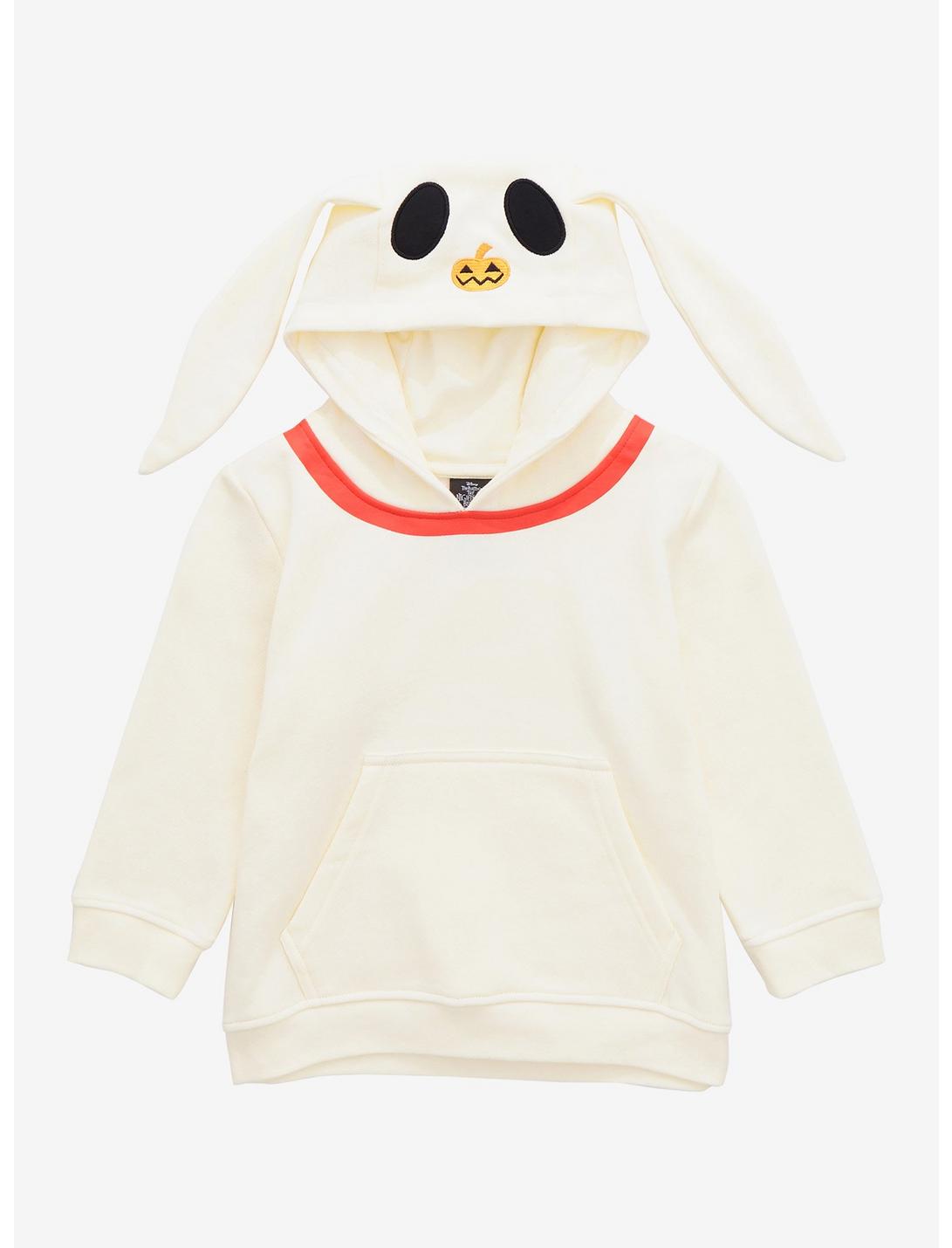 Disney The Nightmare Before Christmas Zero Toddler Eared Hoodie - BoxLunch Exclusive, OFF WHITE, hi-res