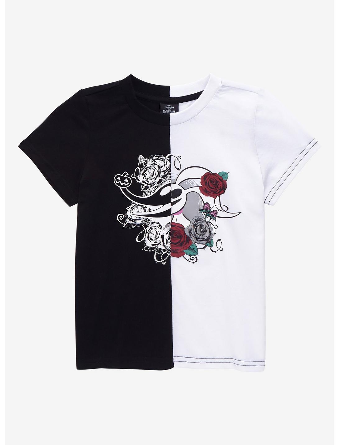 Our Universe Disney The Nightmare Before Christmas Zero & Flowers Split Color Toddler T-Shirt - BoxLunch Exclusive, MULTI, hi-res