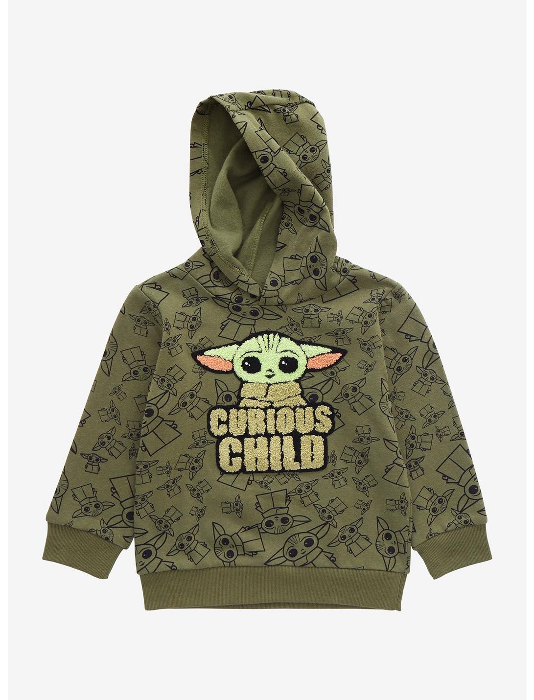 Star Wars The Mandalorian Curious Child Toddler Hoodie - BoxLunch Exclusive, FOREST GREEN, hi-res