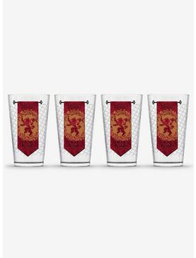Plus Size Game Of Thrones Lannister Banner Pint Glass 4 Pack, , hi-res