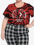 DC Comics The Suicide Squad Harley Quinn Live Fast Die Clown Tie-Dye Girls Crop T-Shirt Plus Size, MULTI, hi-res