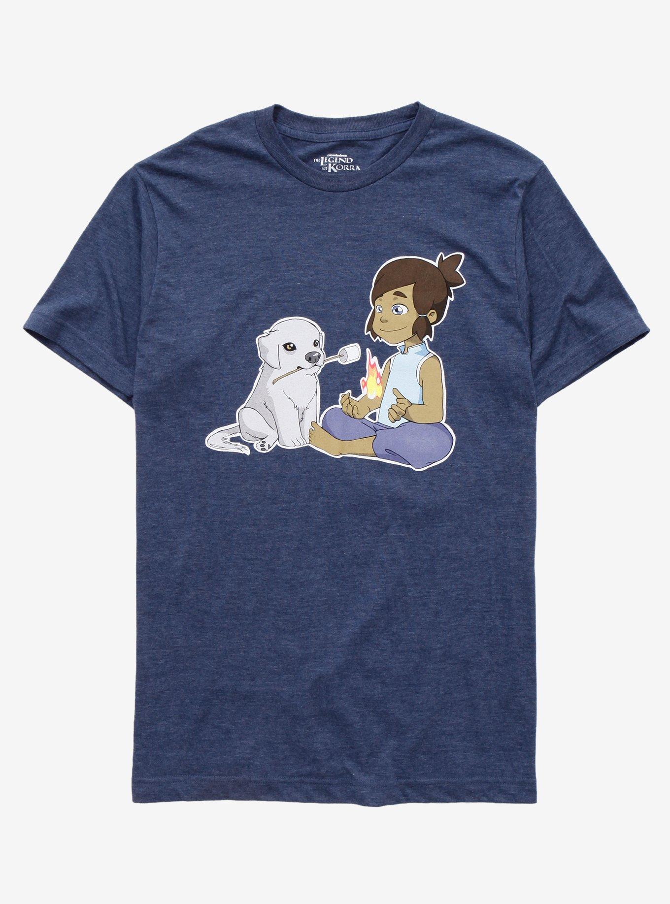 The Legend of Korra Young Korra with Naga T-Shirt - BoxLunch Exclusive, NAVY, hi-res