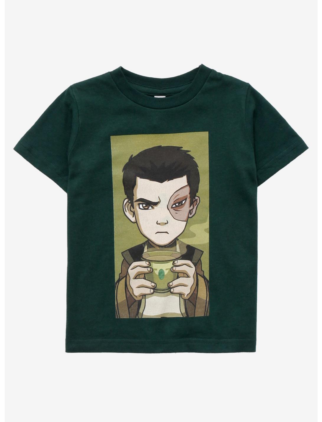 Avatar: The Last Airbender Zuko with Tea Toddler T-Shirt - BoxLunch Exclusive, FOREST GREEN, hi-res