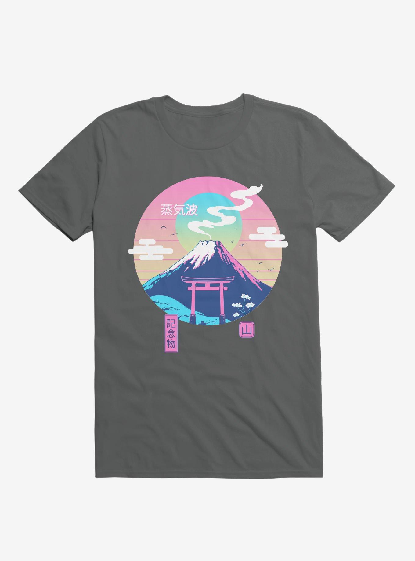 Fuji Wave Charcoal Grey T-Shirt, CHARCOAL, hi-res