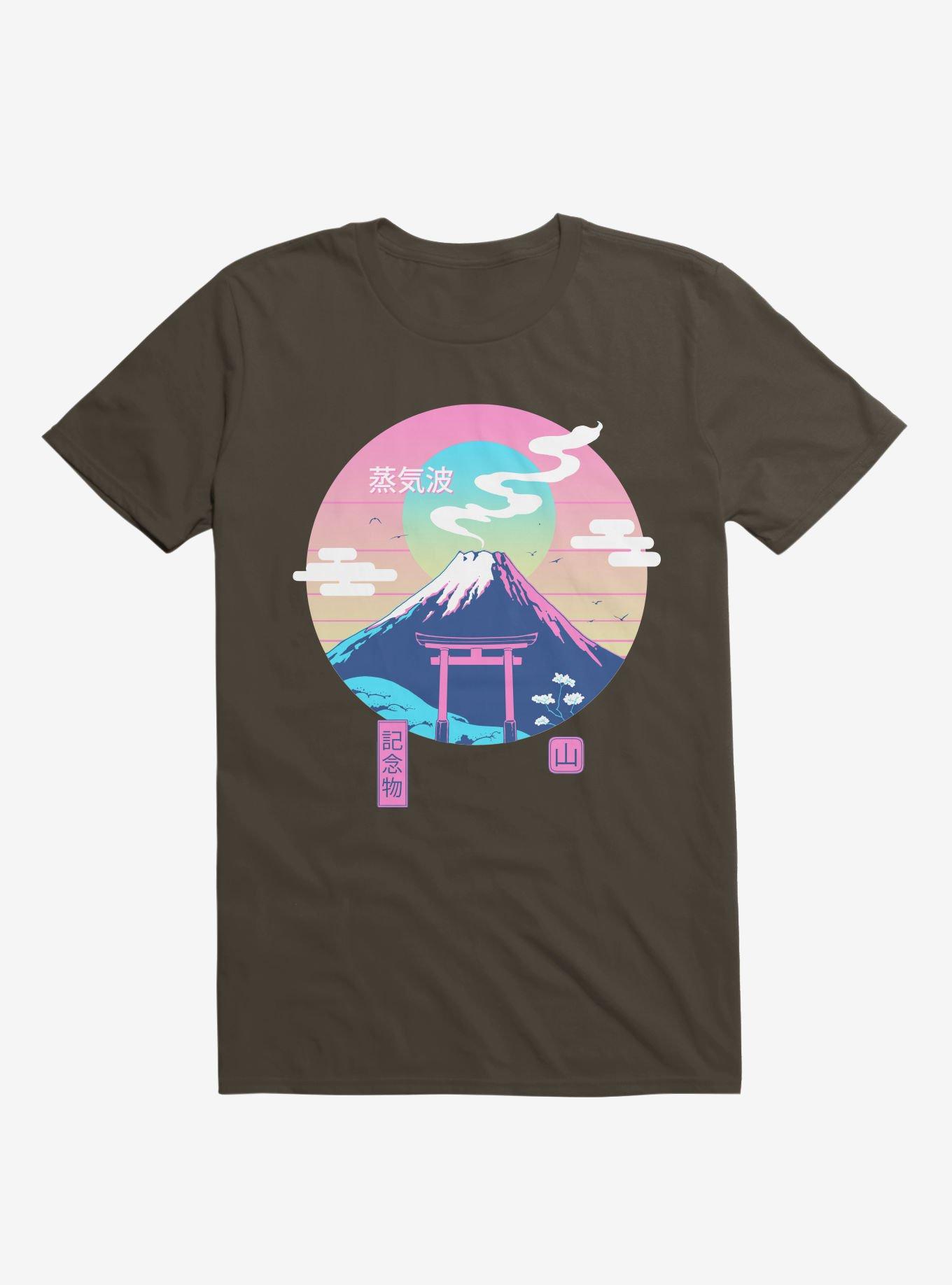 Fuji Wave Brown T-Shirt, BROWN, hi-res