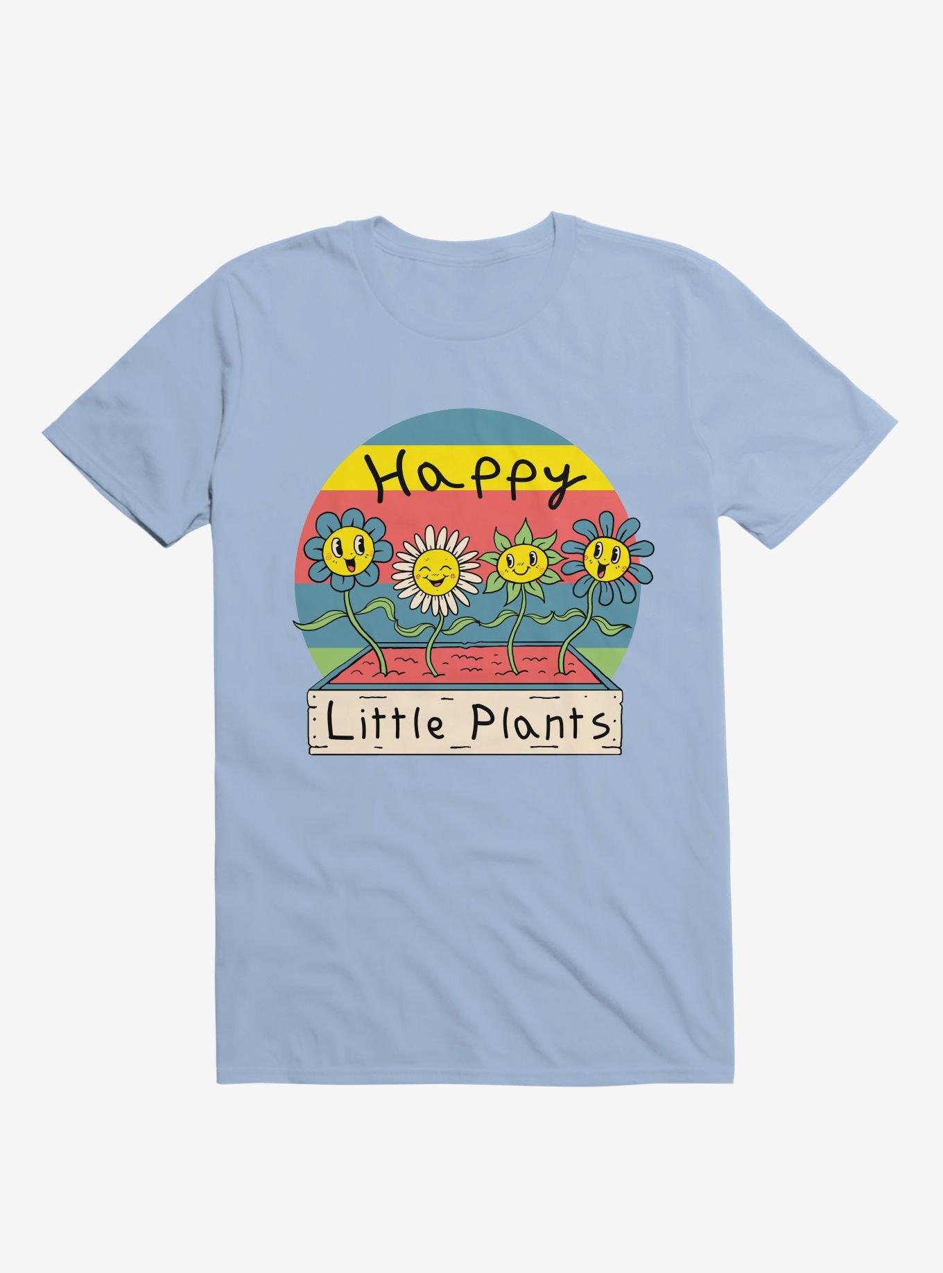 Happy Little Plants Light Blue T-Shirt, LIGHT BLUE, hi-res
