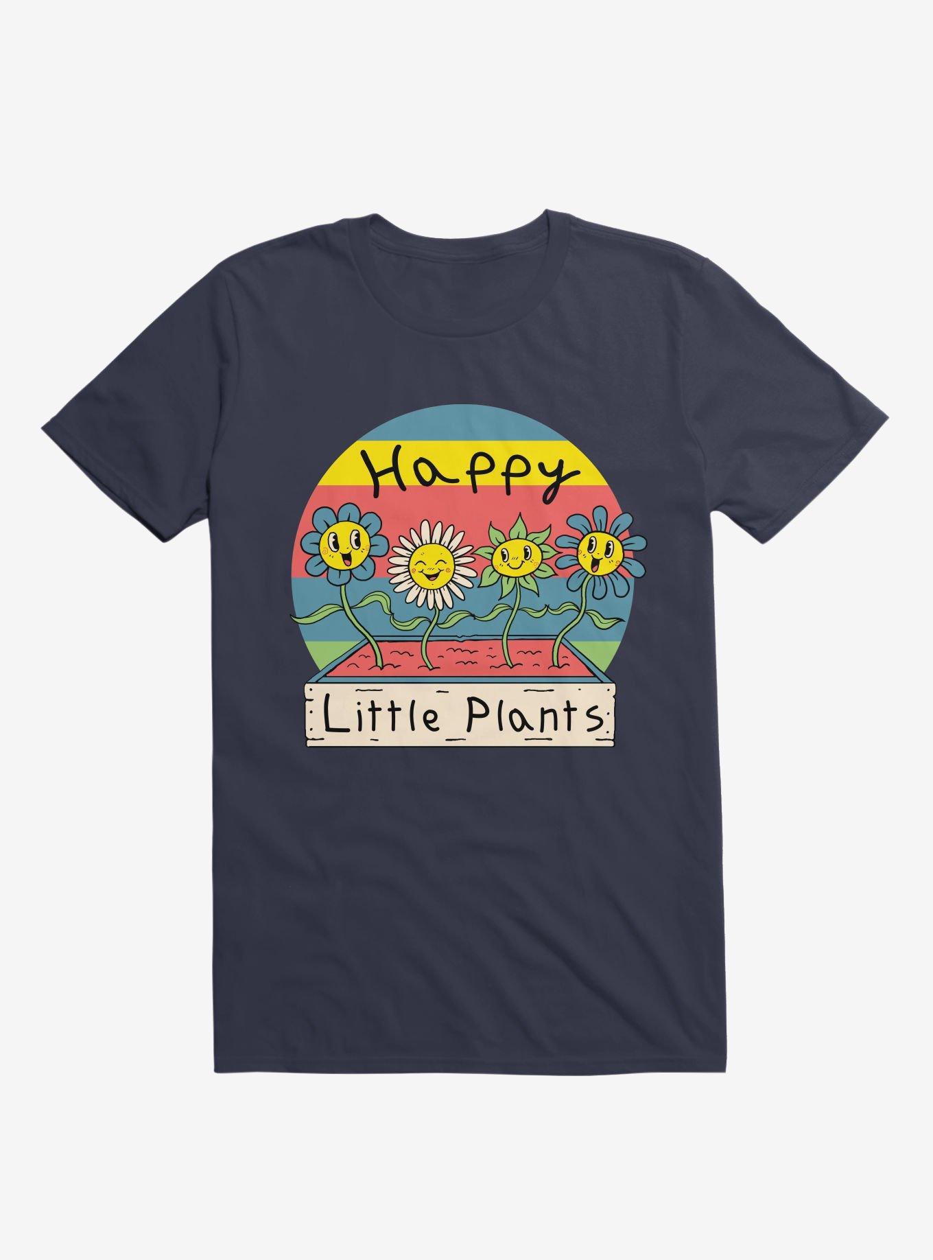 Happy Little Plants Navy Blue T-Shirt, NAVY, hi-res