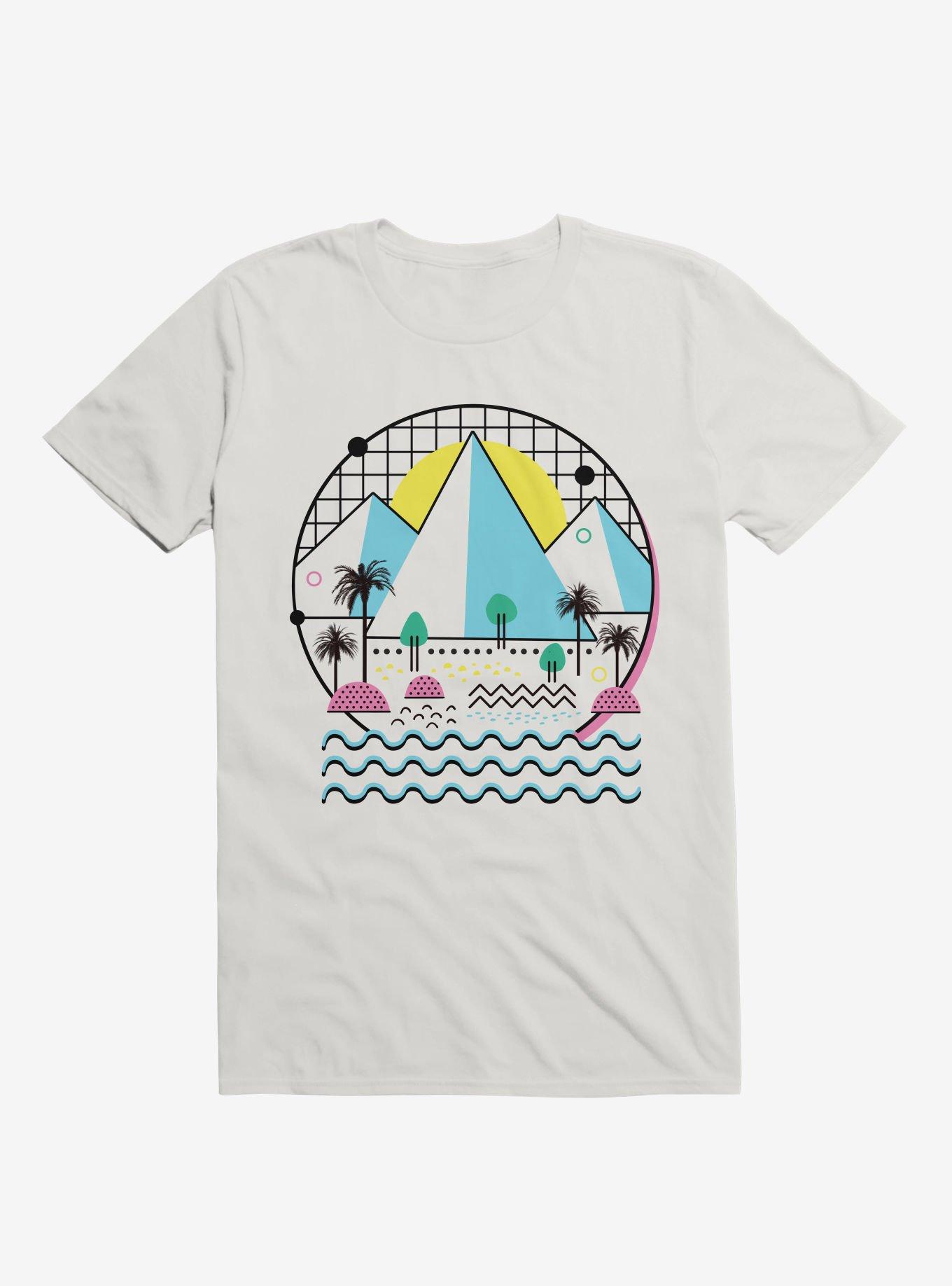 Land Of The Bold And Abstract White T-Shirt, WHITE, hi-res