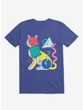 Memphis Cat Design Royal Blue T-Shirt, ROYAL, hi-res