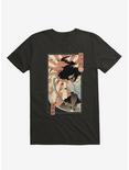 Samurai Sword Ocean Ukiyo-E Black T-Shirt, BLACK, hi-res