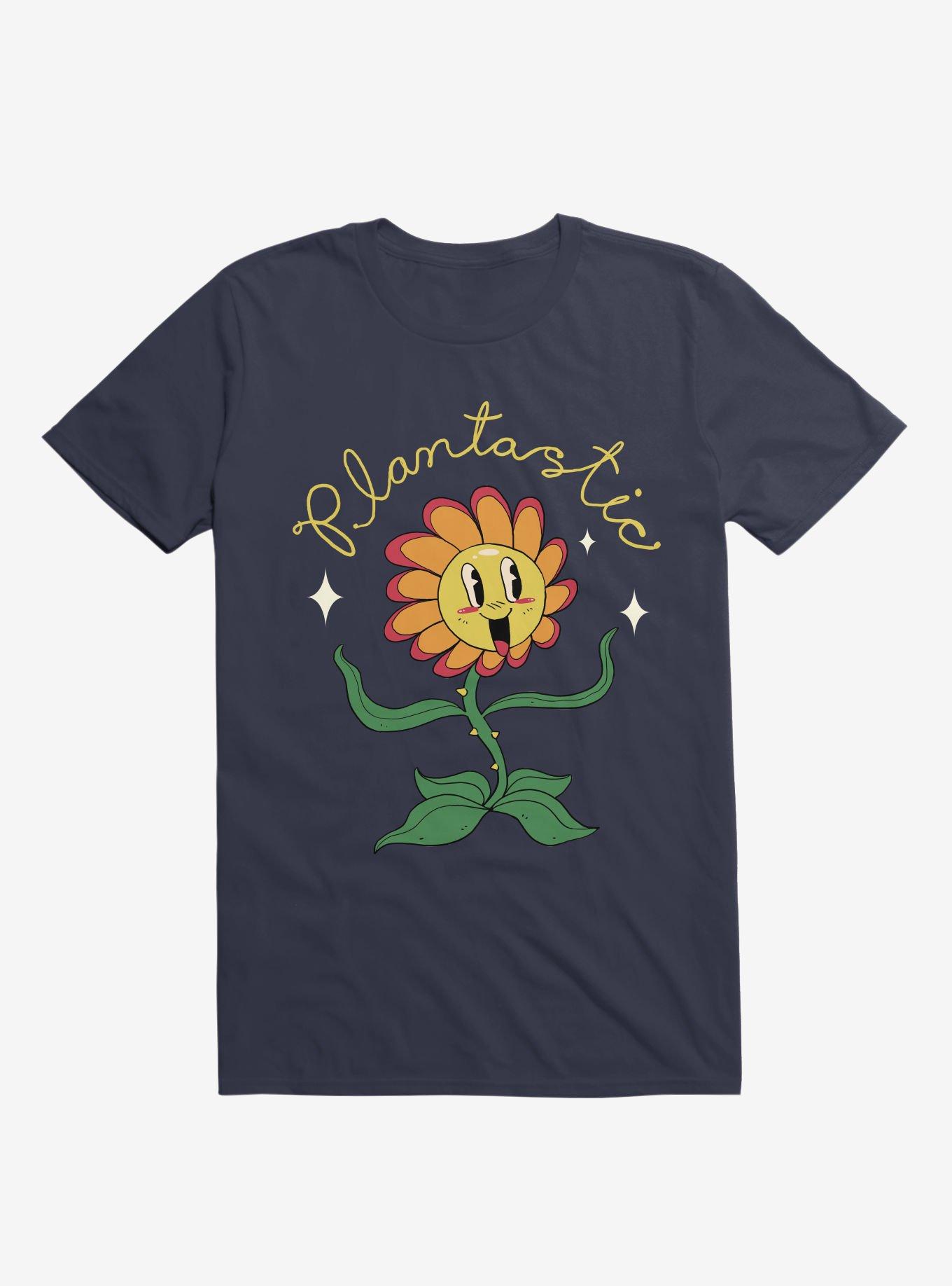 Plantastic Day! Navy Blue T-Shirt, NAVY, hi-res