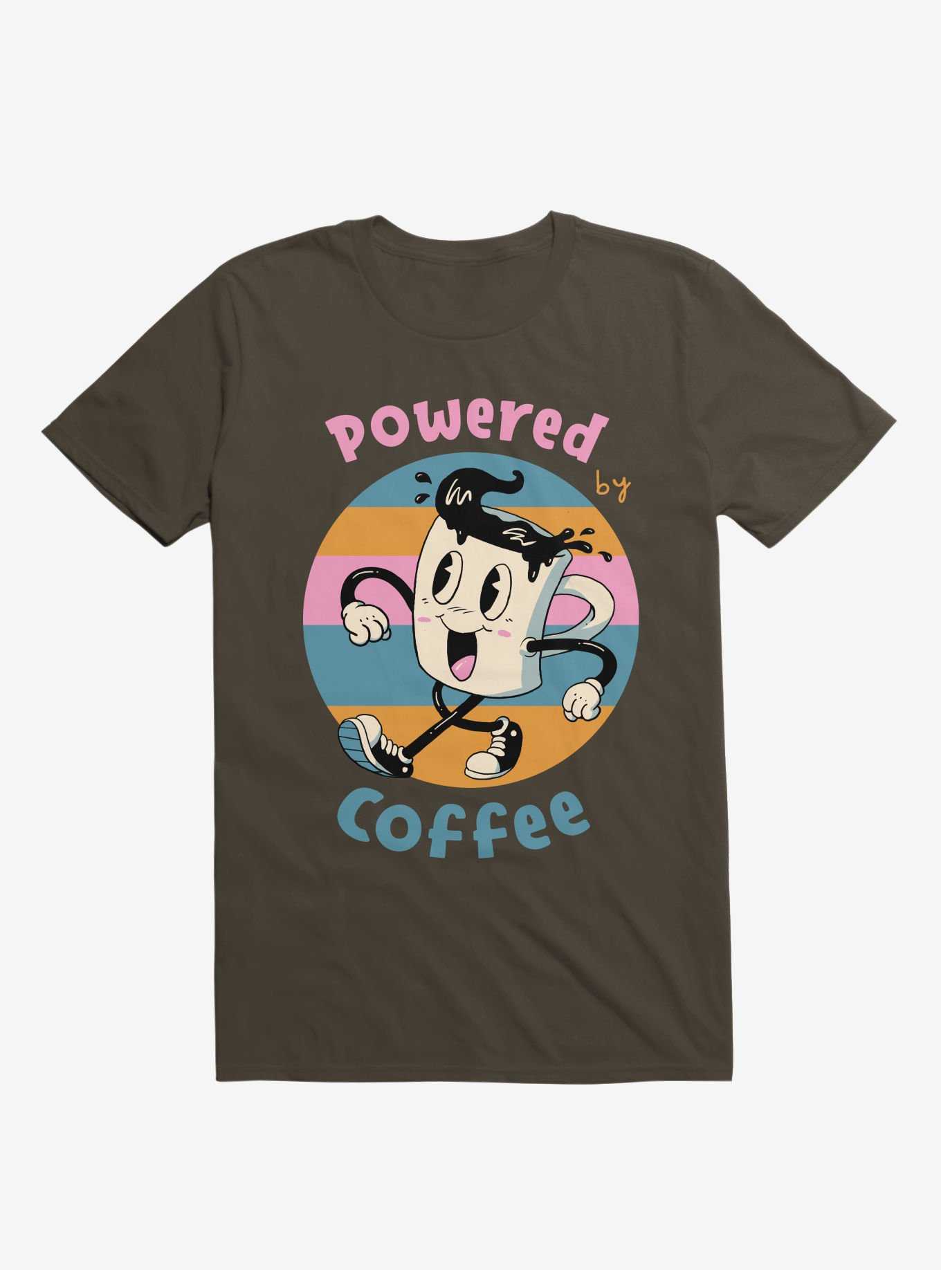 Powered By Coffee Brown T-Shirt, , hi-res