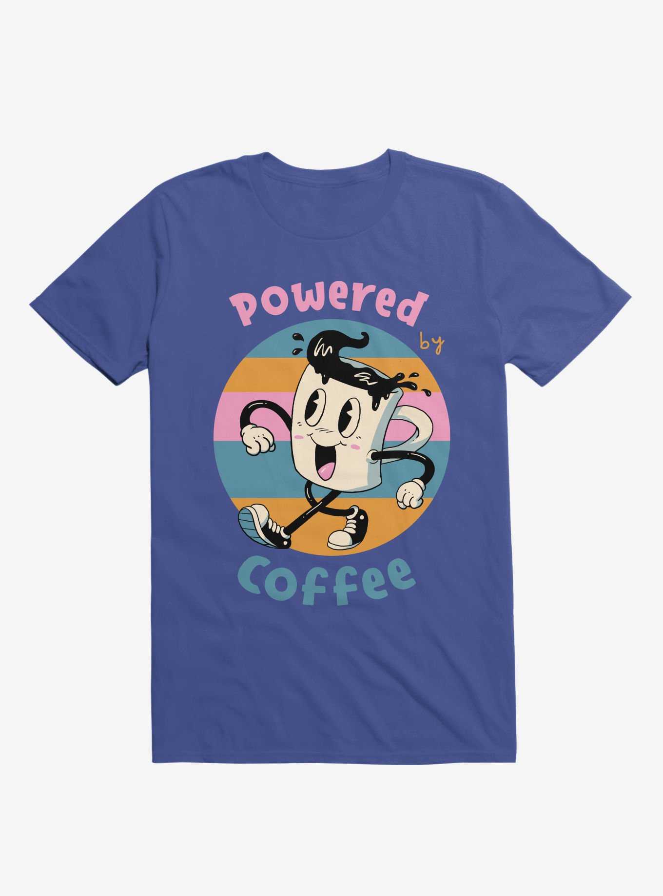 Powered By Coffee Royal Blue T-Shirt, , hi-res