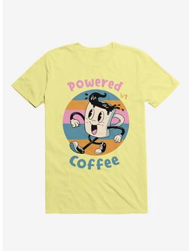Powered By Coffee Corn Silk Yellow T-Shirt, , hi-res
