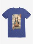 Cat Neko Ramen Ukiyo-E Royal Blue T-Shirt, ROYAL, hi-res