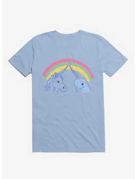Rainbow Connection Unicorn And Narwhal Light Blue T-Shirt, , hi-res