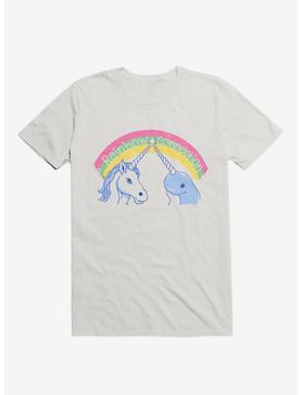 Rainbow Connection Unicorn And Narwhal White T-Shirt, , hi-res