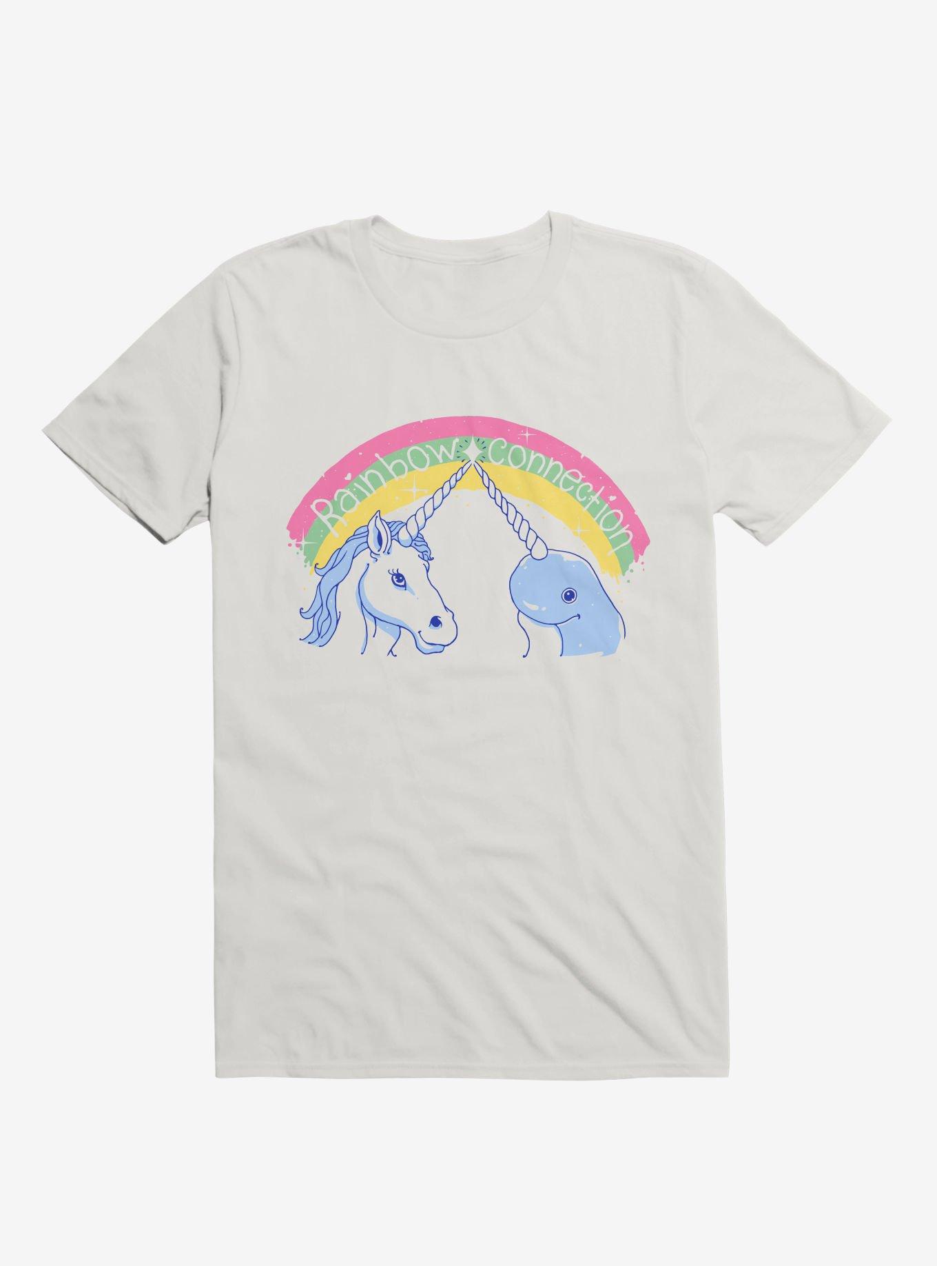 Rainbow Connection Unicorn And Narwhal White T-Shirt, WHITE, hi-res