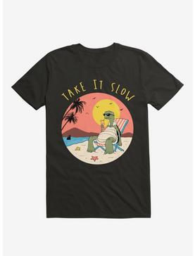 Take It Slow! Turtle Beach Black T-Shirt, , hi-res