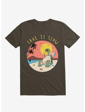 Take It Slow! Turtle Beach Brown T-Shirt, , hi-res