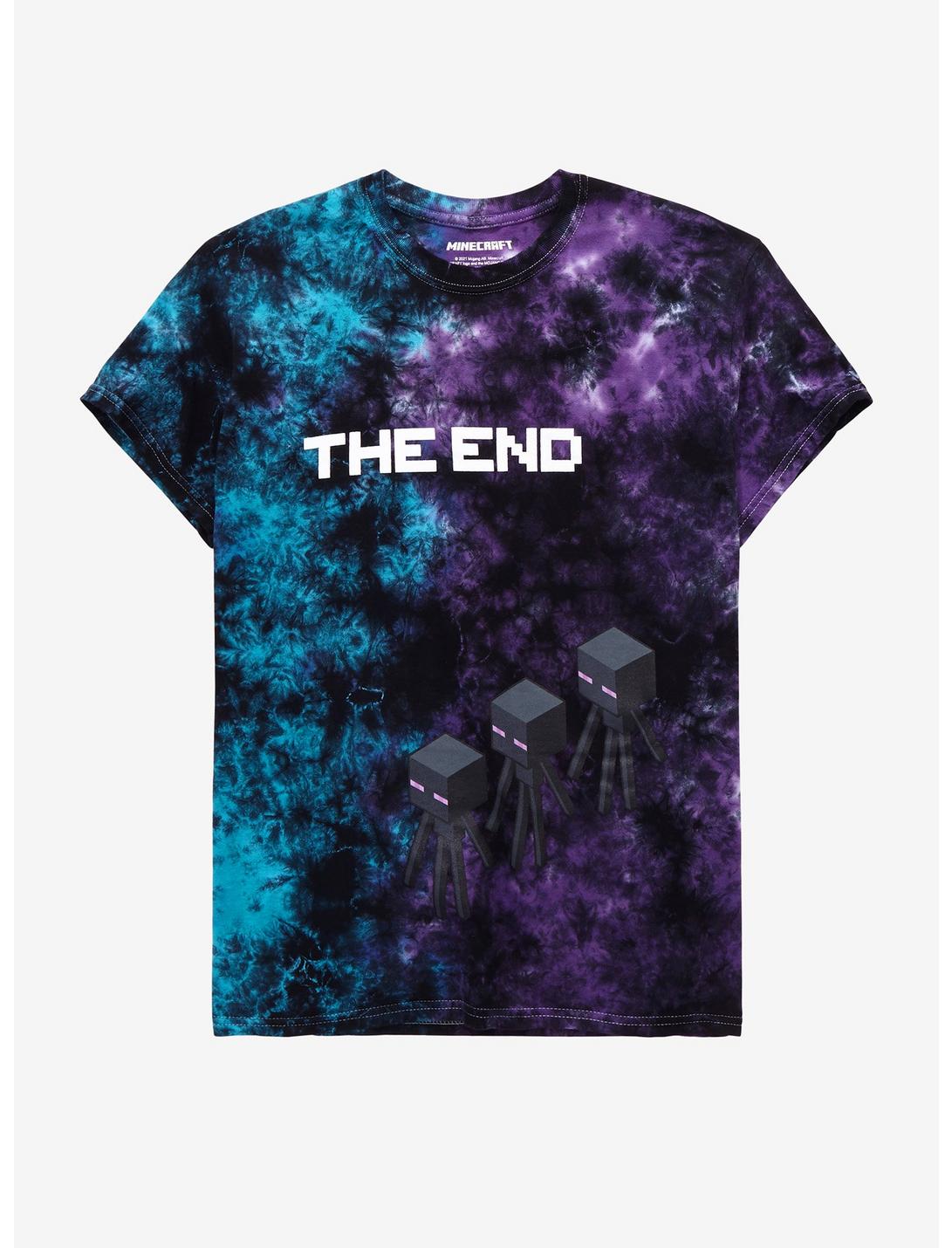 Minecraft The End Tie-Dye T-Shirt, BLACK, hi-res