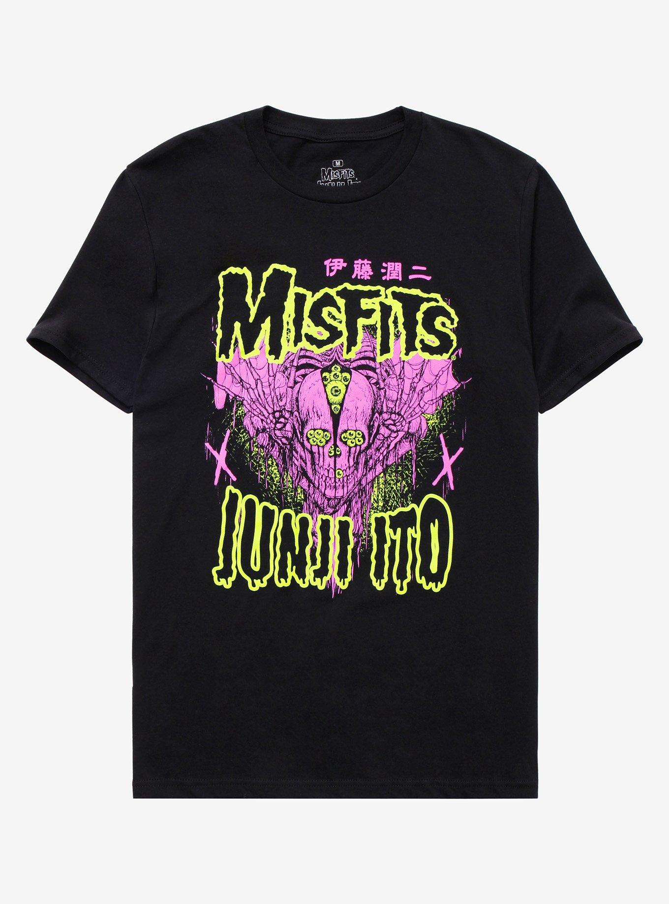Misfits X Junji Ito Skull T-Shirt, BLACK, hi-res