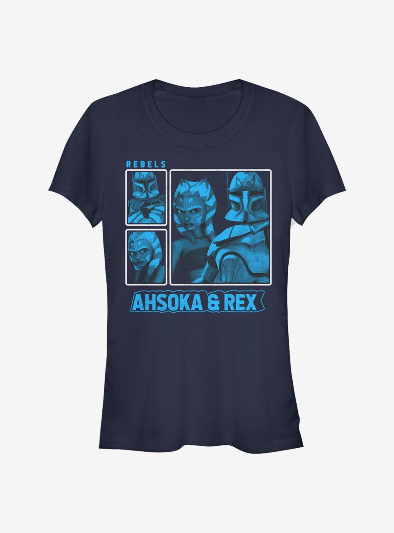 Star Wars: The Clone Wars Ahsoka & Rex Girls T-Shirt, NAVY, hi-res