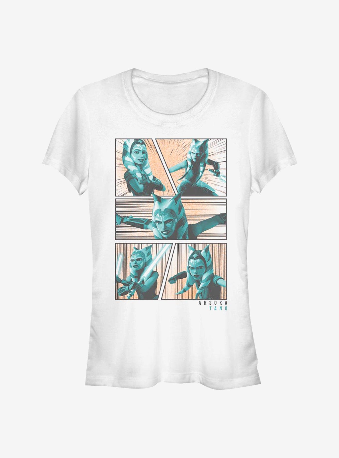 Star Wars: The Clone Wars Ahsoka Panels Girls T-Shirt, WHITE, hi-res