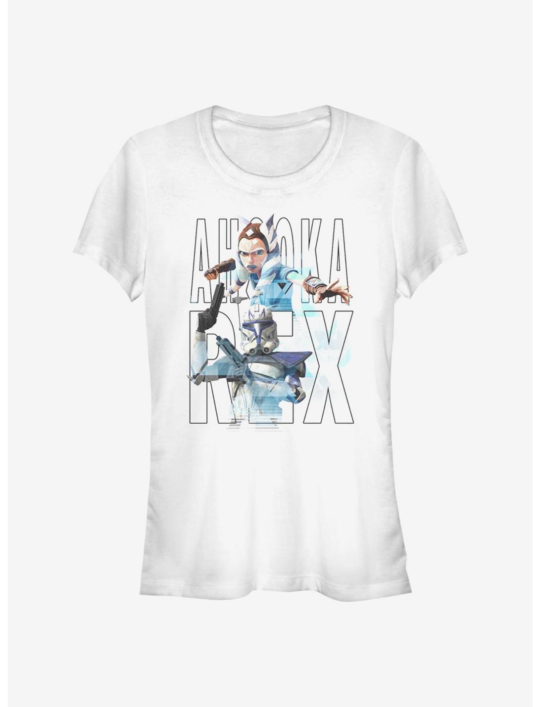 Star Wars: The Clone Wars Classic Names Ahsoka & Rex Girls T-Shirt, WHITE, hi-res