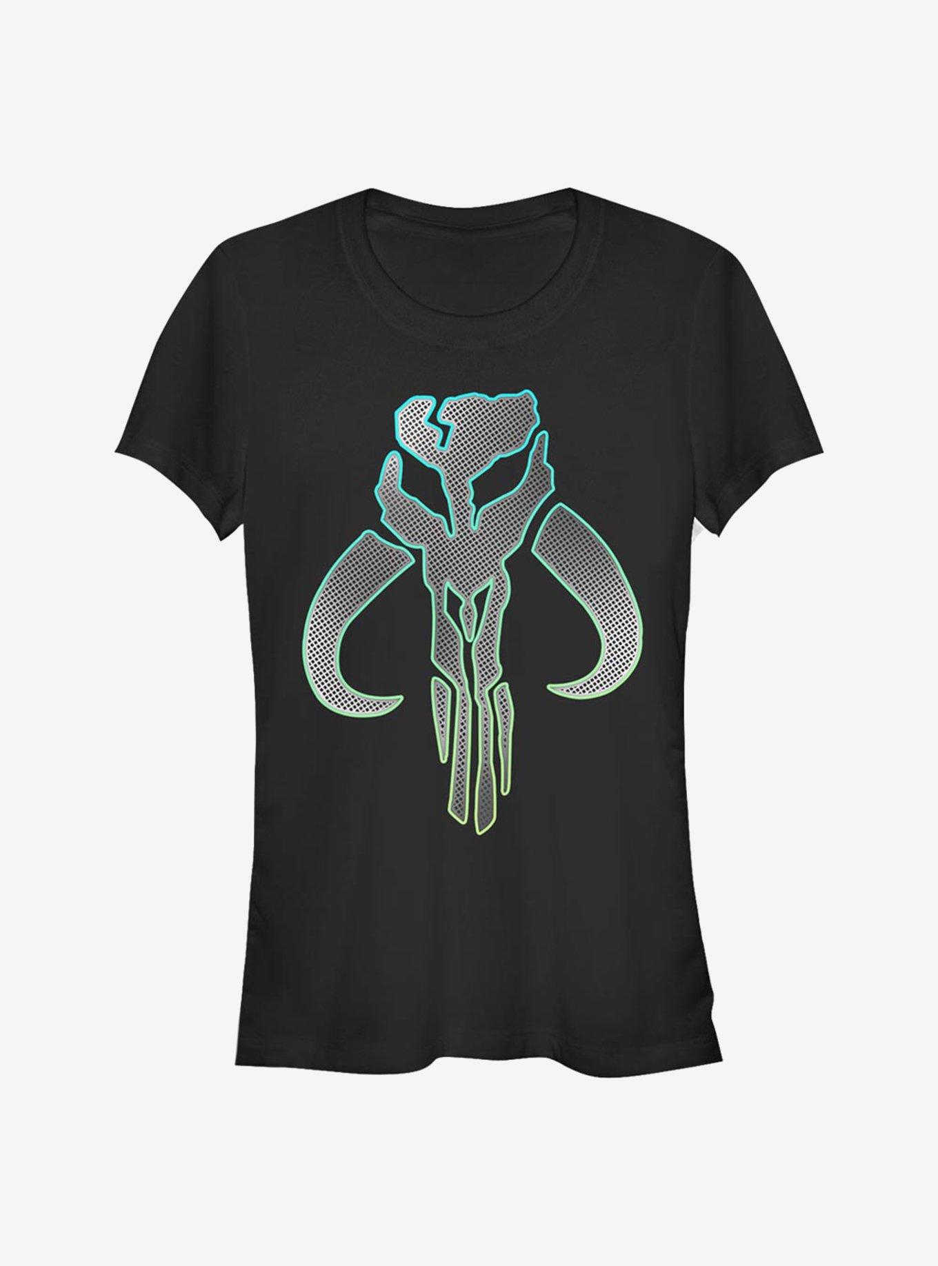 Star Wars The Mandalorian Mando Silver Girls T-Shirt, BLACK, hi-res