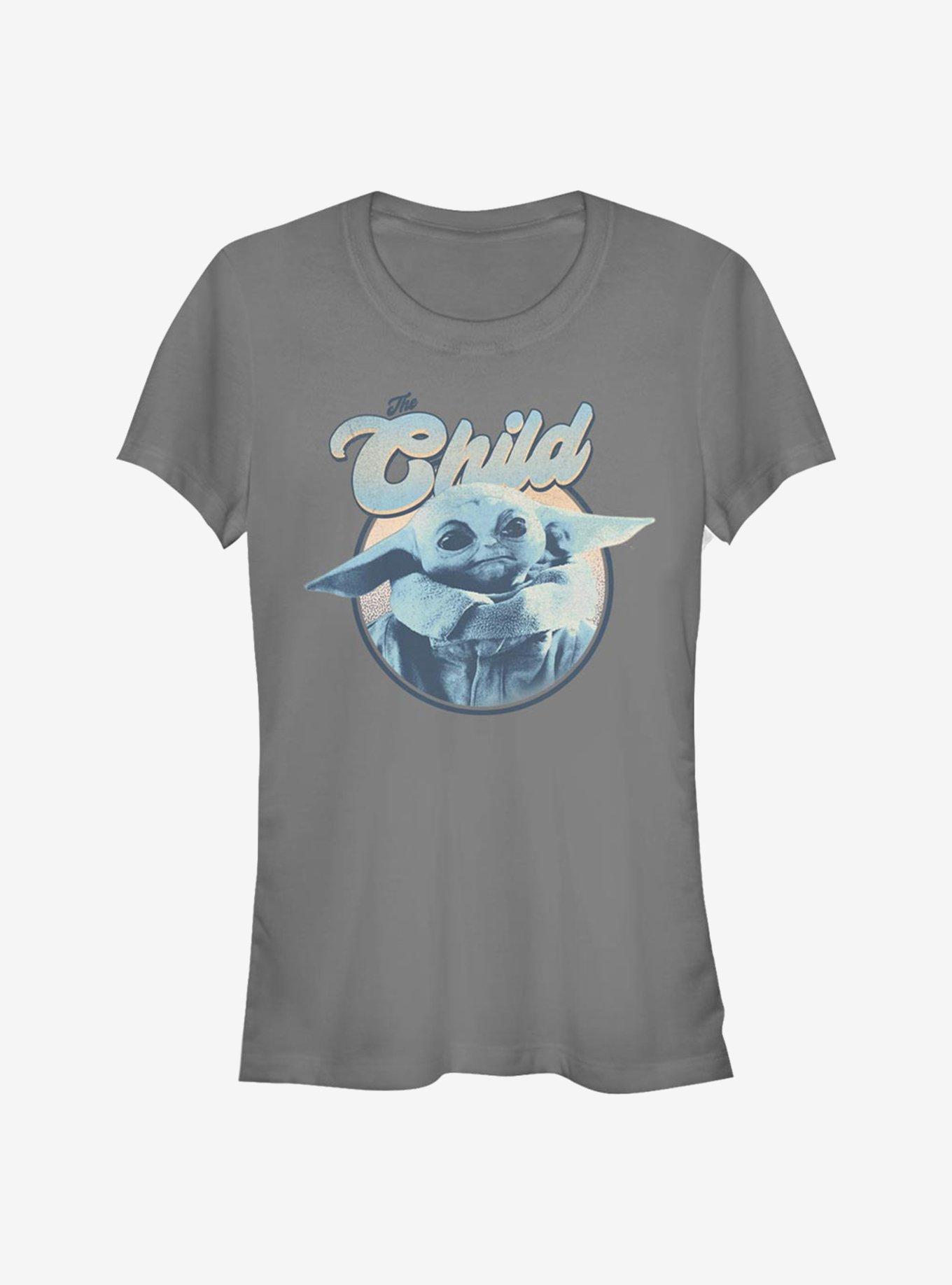 Star Wars The Mandalorian The Child Retro Girls T-Shirt, CHARCOAL, hi-res