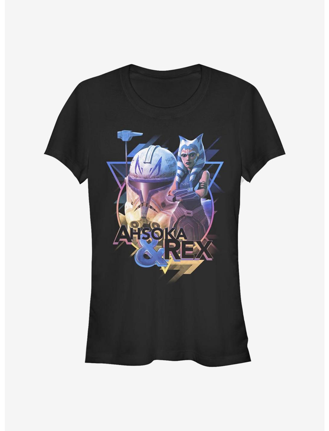 Star Wars: The Clone Wars Triangular Ahsoka & Rex Girls T-Shirt, BLACK, hi-res