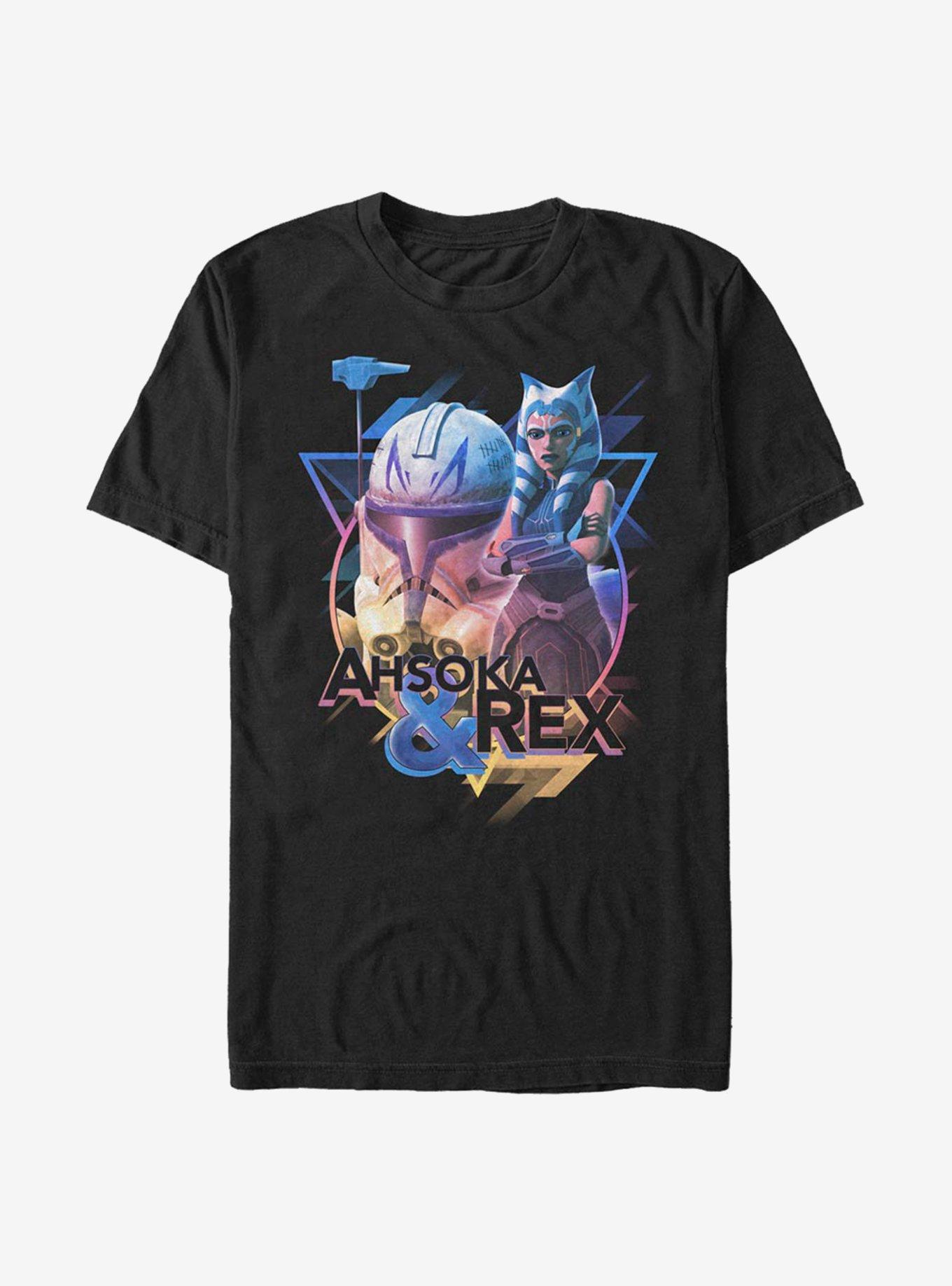 Star Wars: The Clone Wars Triangular Ahsoka & Rex T-Shirt, BLACK, hi-res