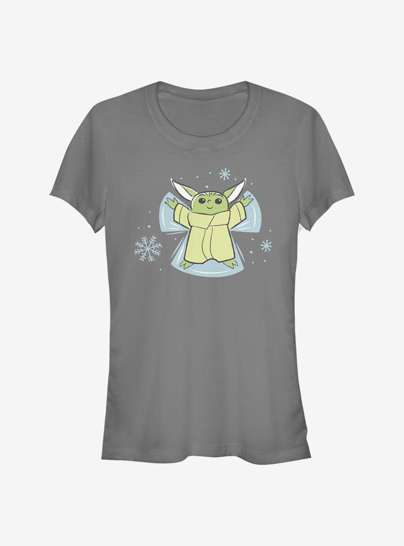 Star Wars The Mandalorian Snow Angel The Child Girls T-Shirt, CHARCOAL, hi-res